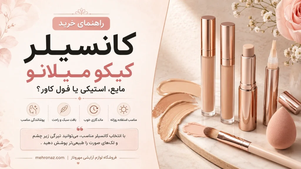 راهنمای خرید کانسیلر کیکو میلانو اصل شامل مدل مایع استیکی روشن کننده و فول کاور
