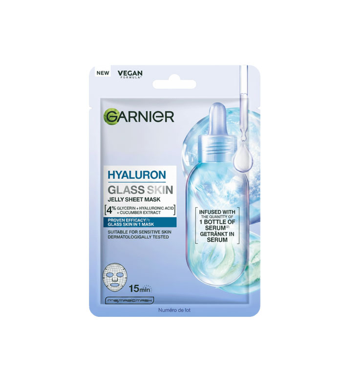 Garnier Hyaluron Glass Skin Jelly Sheet Mask1 ماسک ورقهای ژلهای گارنیر Hyaluron Glass Skin