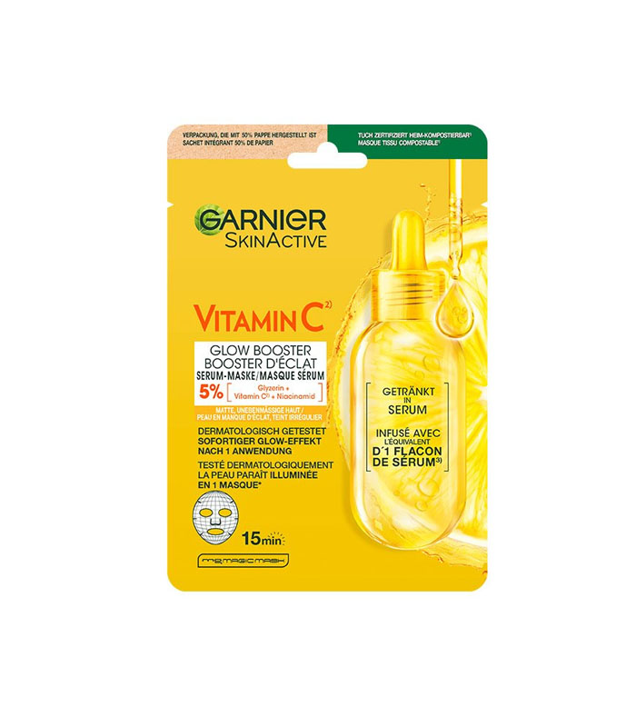 Sheet Mask Vitamine C1 ماسک ورقهای ویتامین C گارنیر SkinActive