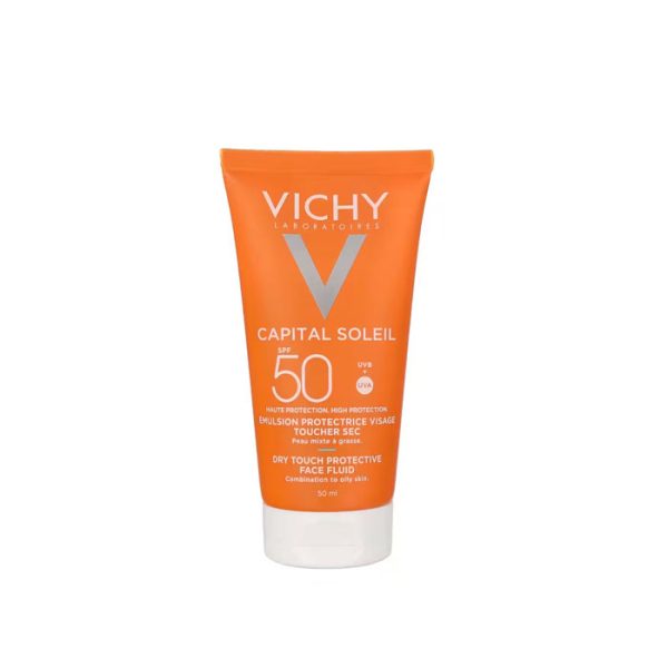 ضد آفتاب ویشی کپیتال سولیل SPF50 درای تاچ حجم 50 میلی‌لیتر