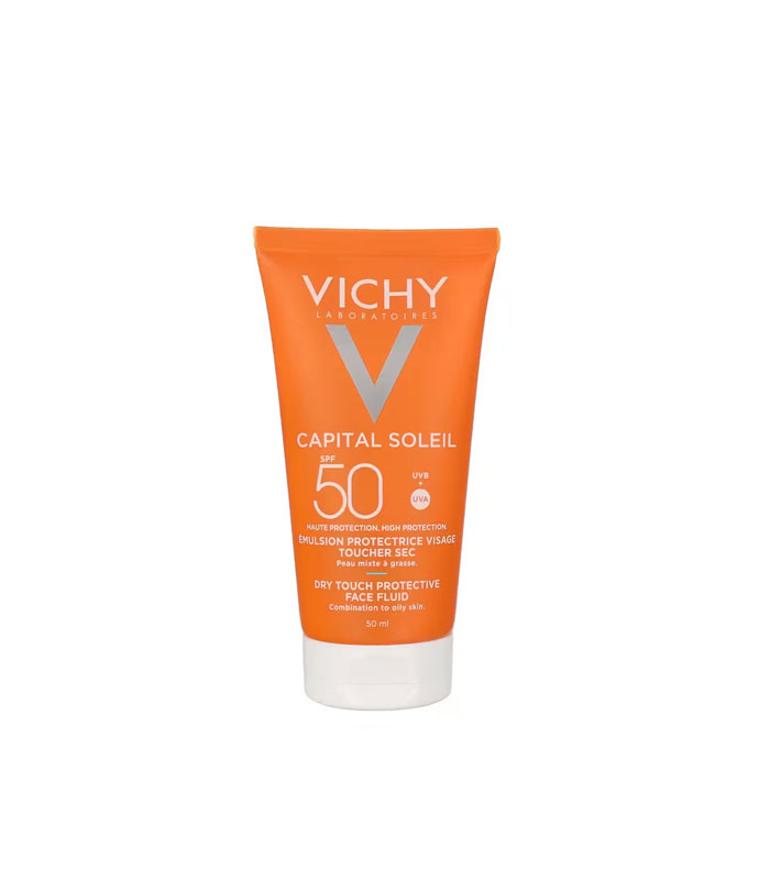 ضد آفتاب ویشی کپیتال سولیل SPF50 درای تاچ حجم 50 میلی‌لیتر